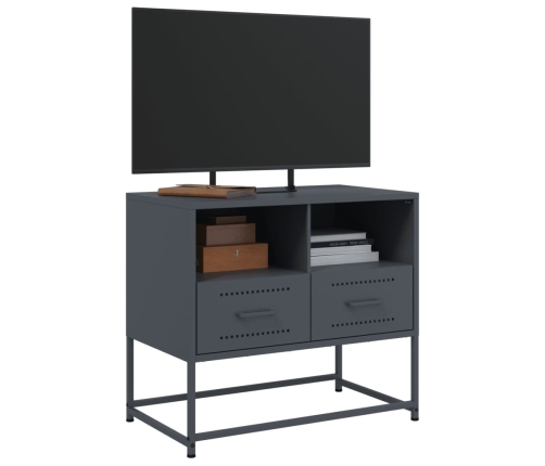 Mueble para TV de acero gris antracita 68x39x60,5 cm