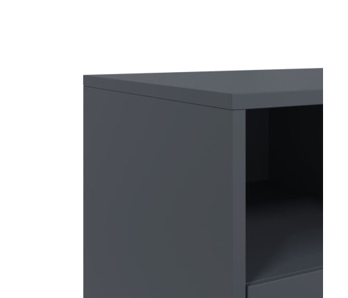 Mueble para TV de acero gris antracita 68x39x60,5 cm