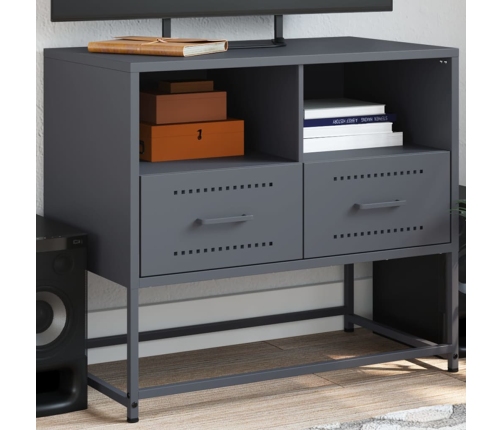 Mueble para TV de acero gris antracita 68x39x60,5 cm