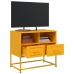 Mueble para TV de acero amarillo mostaza 68x39x60,5 cm