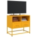 Mueble para TV de acero amarillo mostaza 68x39x60,5 cm