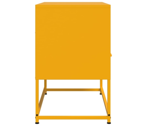 Mueble para TV de acero amarillo mostaza 68x39x60,5 cm