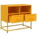 Mueble para TV de acero amarillo mostaza 68x39x60,5 cm