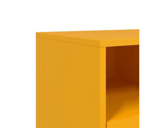 Mueble para TV de acero amarillo mostaza 68x39x60,5 cm