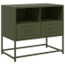 Mueble para TV de acero verde oliva 68x39x60,5 cm