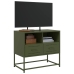 Mueble para TV de acero verde oliva 68x39x60,5 cm