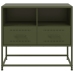 Mueble para TV de acero verde oliva 68x39x60,5 cm