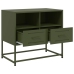 Mueble para TV de acero verde oliva 68x39x60,5 cm