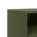 Mueble para TV de acero verde oliva 68x39x60,5 cm