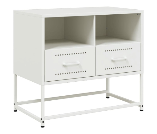 Mueble para TV de acero blanco 68x39x60,5 cm