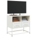 Mueble para TV de acero blanco 68x39x60,5 cm