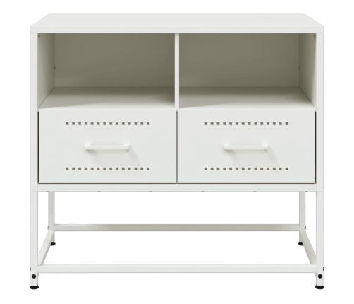 Mueble para TV de acero blanco 68x39x60,5 cm