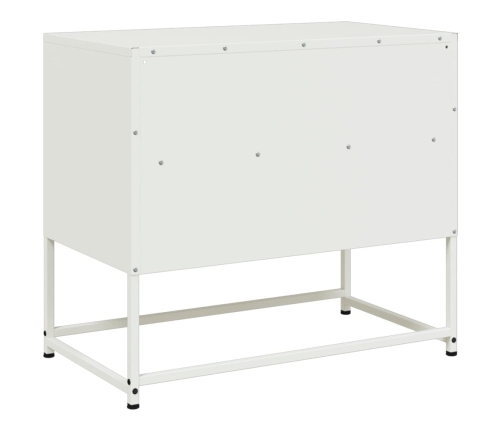 Mueble para TV de acero blanco 68x39x60,5 cm