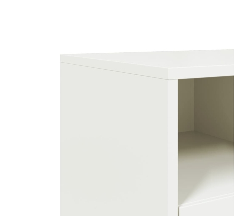 Mueble para TV de acero blanco 68x39x60,5 cm