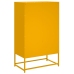 Aparador de acero amarillo mostaza 68x39x111,5 cm