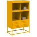 Aparador de acero amarillo mostaza 68x39x111,5 cm