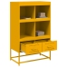 Aparador de acero amarillo mostaza 68x39x111,5 cm