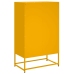 Aparador de acero amarillo mostaza 68x39x111,5 cm