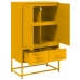 Aparador de acero amarillo mostaza 68x39x111,5 cm