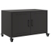 Mueble de TV acero negro 68x39x43,5 cm