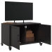 Mueble de TV acero negro 68x39x43,5 cm