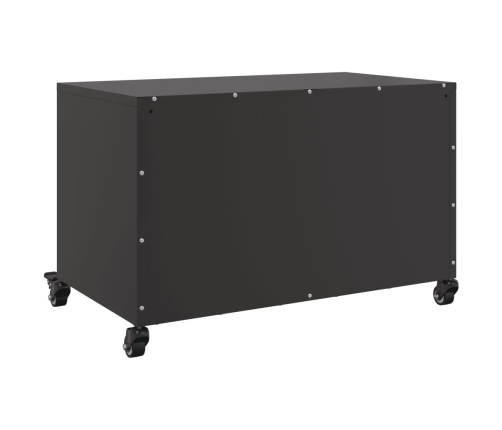 Mueble de TV acero negro 68x39x43,5 cm