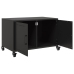 Mueble de TV acero negro 68x39x43,5 cm