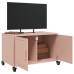 vidaXL Mueble para TV acero laminado en frío rosa 68x39x43,5 cm