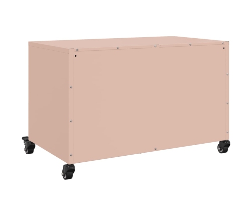 vidaXL Mueble para TV acero laminado en frío rosa 68x39x43,5 cm