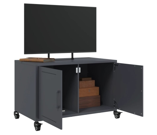 Mueble para TV acero laminado en frío antracita 68x39x43,5 cm