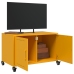 Mueble TV acero laminado en frío amarillo mostaza 68x39x43,5 cm