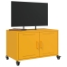 Mueble TV acero laminado en frío amarillo mostaza 68x39x43,5 cm