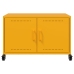 Mueble TV acero laminado en frío amarillo mostaza 68x39x43,5 cm