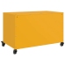 Mueble TV acero laminado en frío amarillo mostaza 68x39x43,5 cm