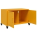 Mueble TV acero laminado en frío amarillo mostaza 68x39x43,5 cm