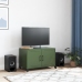 Mueble de TV de acero verde oliva 68x39x43,5 cm