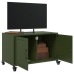 Mueble de TV de acero verde oliva 68x39x43,5 cm