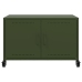 Mueble de TV de acero verde oliva 68x39x43,5 cm