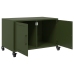 Mueble de TV de acero verde oliva 68x39x43,5 cm