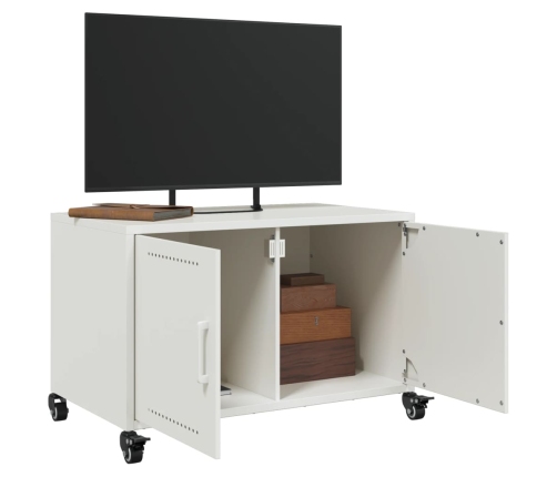 Mueble para TV acero laminado en frío blanco 68x39x43,5 cm