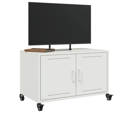 Mueble para TV acero laminado en frío blanco 68x39x43,5 cm