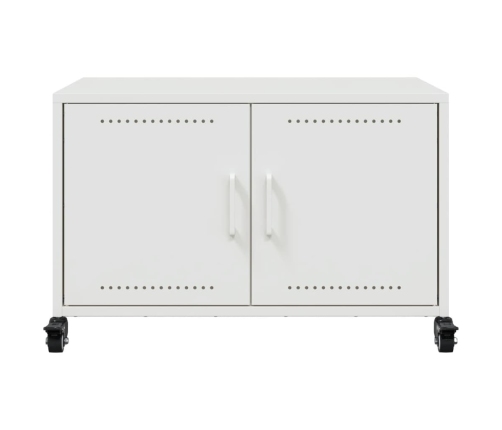 Mueble para TV acero laminado en frío blanco 68x39x43,5 cm