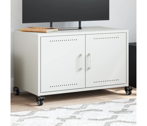 Mueble para TV acero laminado en frío blanco 68x39x43,5 cm