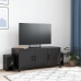 Mueble para TV acero laminado en frío negro 100,5x39x43,5 cm