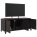 Mueble para TV acero laminado en frío negro 100,5x39x43,5 cm