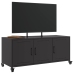 Mueble para TV acero laminado en frío negro 100,5x39x43,5 cm