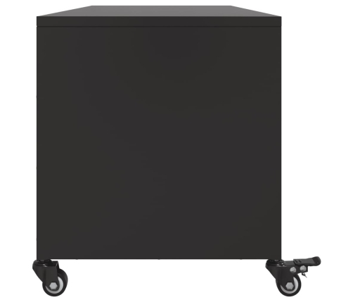 Mueble para TV acero laminado en frío negro 100,5x39x43,5 cm