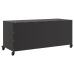 Mueble para TV acero laminado en frío negro 100,5x39x43,5 cm