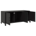 Mueble para TV acero laminado en frío negro 100,5x39x43,5 cm