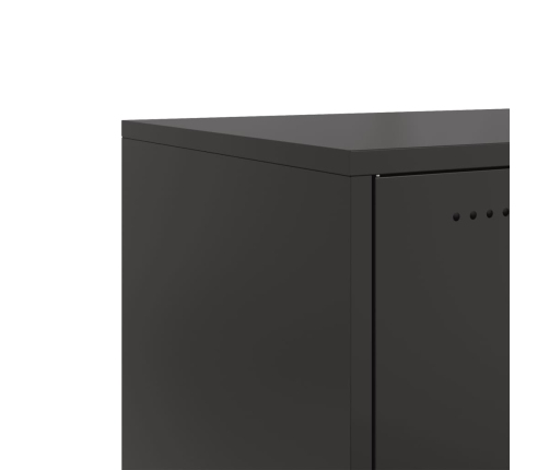 Mueble para TV acero laminado en frío negro 100,5x39x43,5 cm